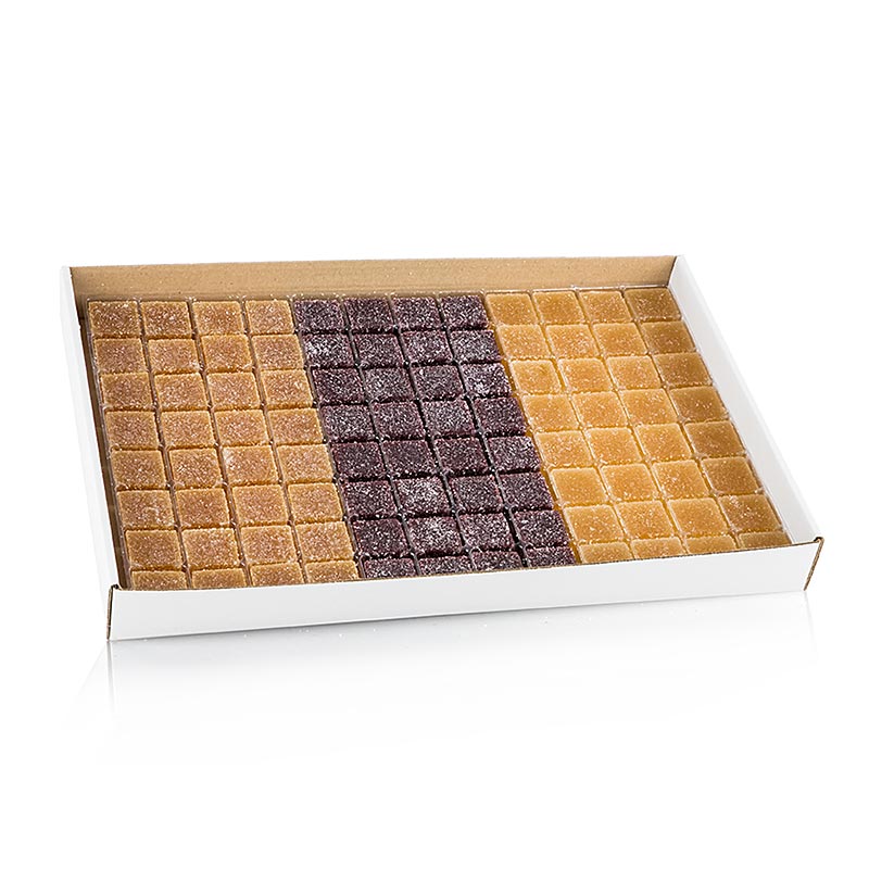 Valrhona Pate de Fruits, 6 Sorten Fruchtgelees - 1,8 kg, 192 Stück - Karton