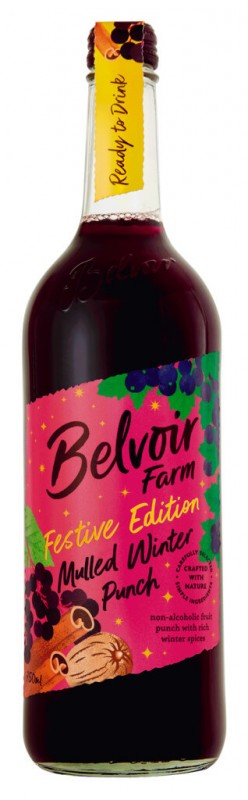 Mulled Winter Punch, Winterlicher Punsch, ohne Alkohol, Belvoir - 6 x 0,75 l - Karton