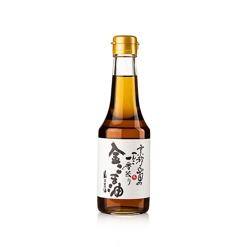 Sesamolie goudkleurig van gouden sesam, geroosterd, yamada - 300 ml - fles