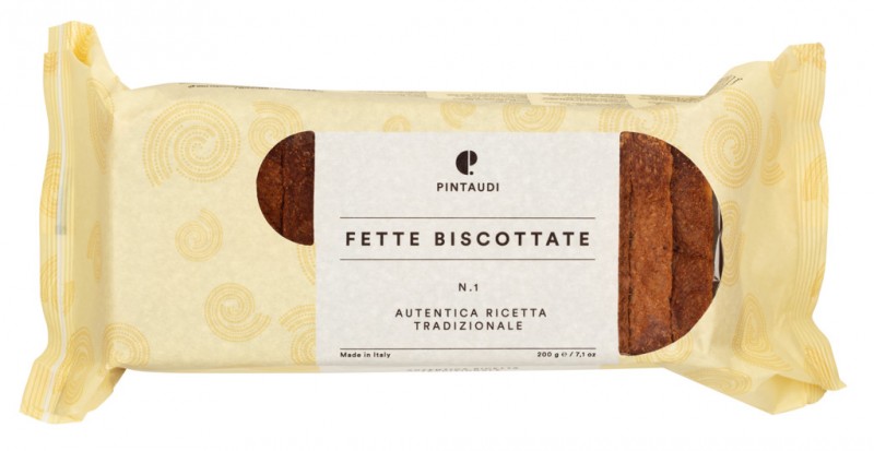 Fette biscottate n. 1 ricetta tradizionale, Zwieback, Pintaudi - 200 g - Packung