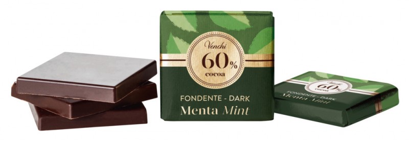 Grandblend Dark with Mint Crunchy Grains, sfuso, Zartbitterschokolade 60% mit Minznibs, Venchi - 1.000 g - kg Grandblend Dark with Mint Crunchy Grains, sfuso, Zartbitterschokolade 60% mit Minznibs, Venchi - 1.000 g - kg