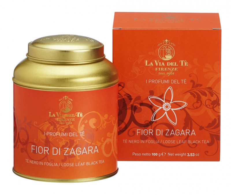 Fior di Zagara, Schwarzer Tee mit Orangenblüten, La Via del Tè - 100 g - Dose