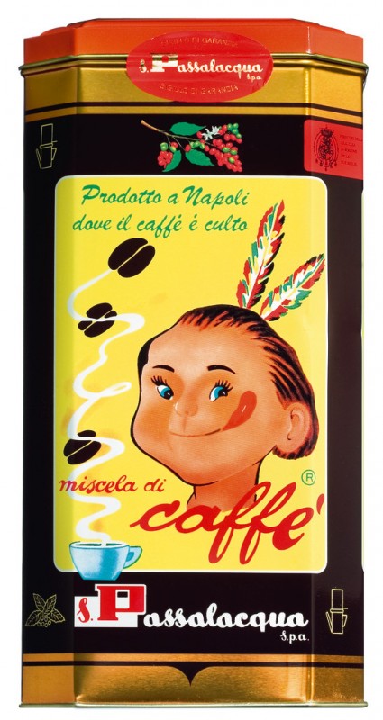 Mehari in grani, 50% Arabica, 50% Robusta, in Schmuckdose, Bohnen, Passalacqua - 1.000 g - Dose Mehari in grani, 50% Arabica, 50% Robusta, in Schmuckdose, Bohnen, Passalacqua - 1.000 g - Dose