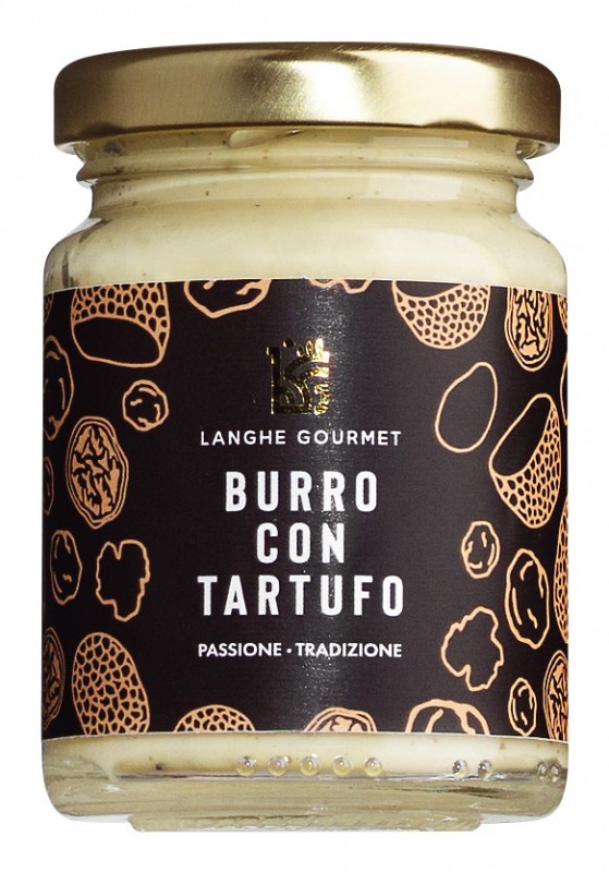 Burro al tartufo, klaret smør med sommertrøffel, Langhe Gourmet - 80 g - Glas