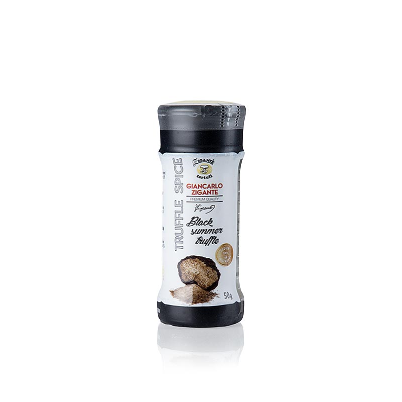 Truffle powder spice, with black summer truffle, zigante - 50 g - Glass