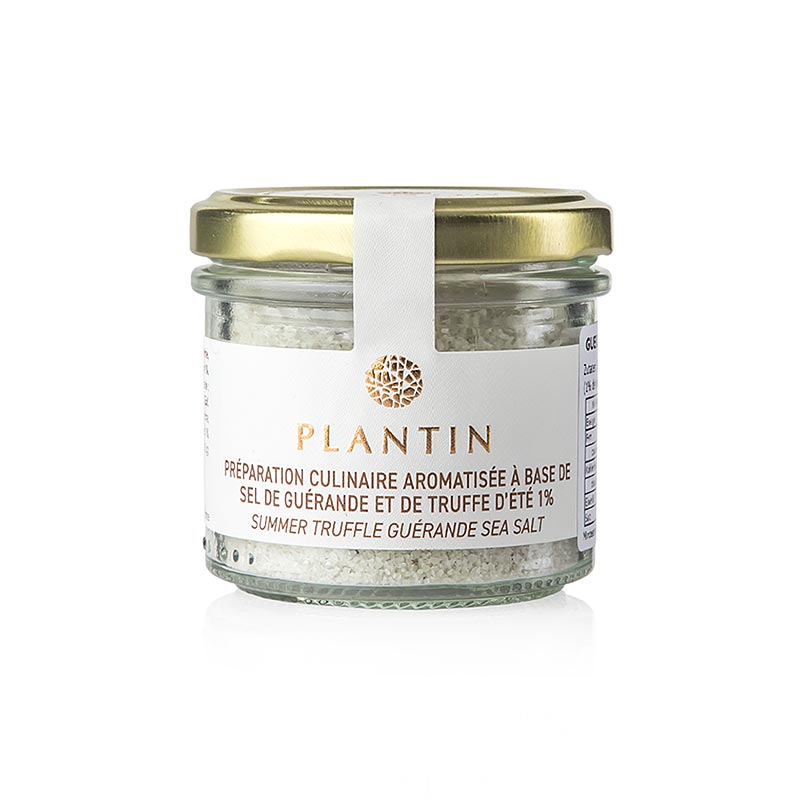 Truffle salt, Guerande sea salt with summer truffle, Plantin - 100 g - Glass