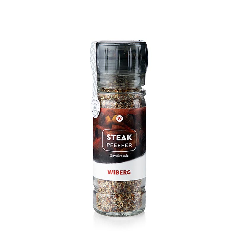 Wiberg Gewürzmühle Steak Pepper, seasoned salt - 70 g - Glass