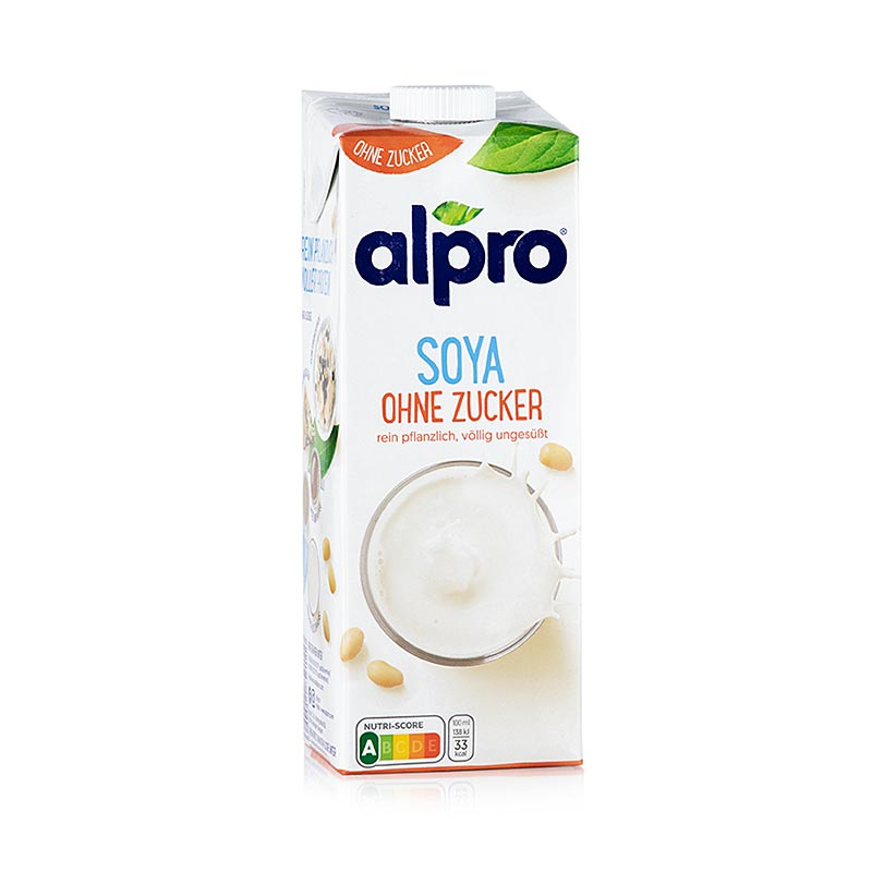 Soy milk, unsweetened, alpro - 1 l - Tetra Pack