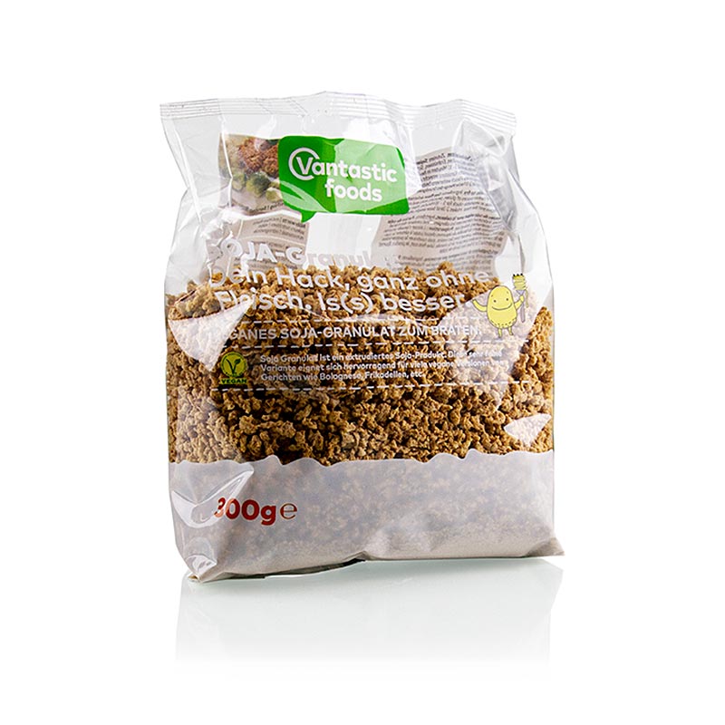Granulés de soja, végétaliens, Vanastic Foods - 300 grammes - boîte