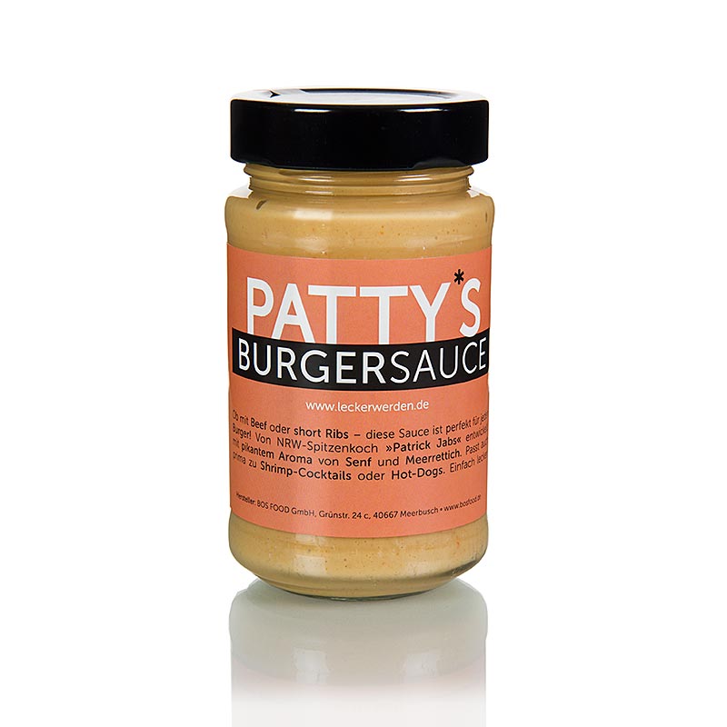 Pattys Burgersauce, kreiert von Patrick Jabs - 225 ml - Glas