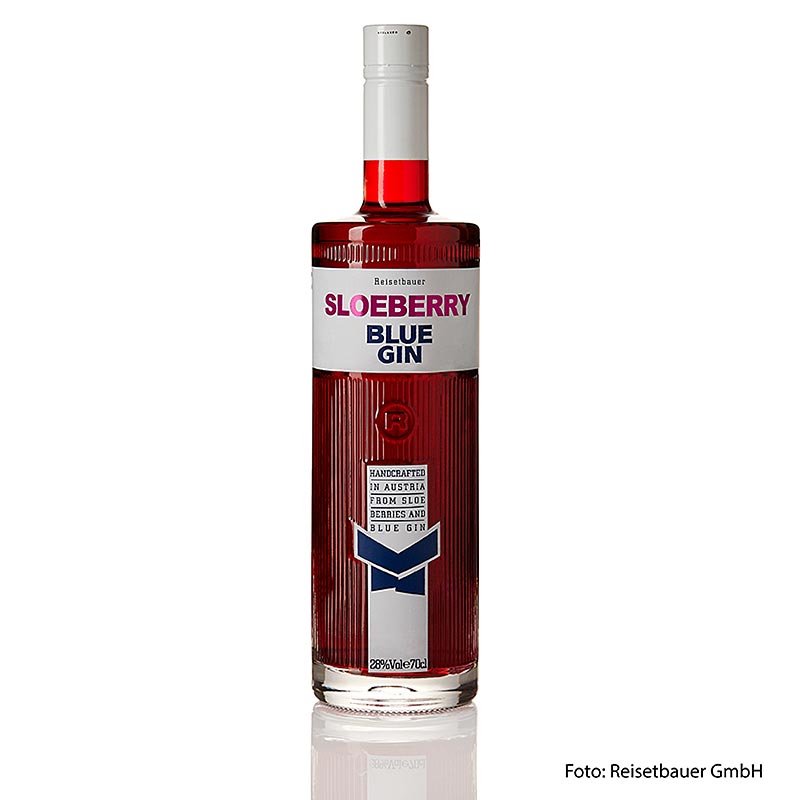 Vintage Sloeberry Blue Gin, Schlehen Likör mit Gin, 28% vol., Reisetbauer - 700 ml - Flasche