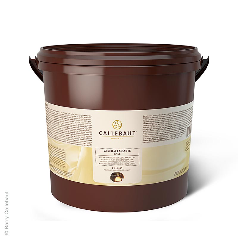 Crème à la carte - naturel / basis, ganache, callebaut - 5 kg - Tin