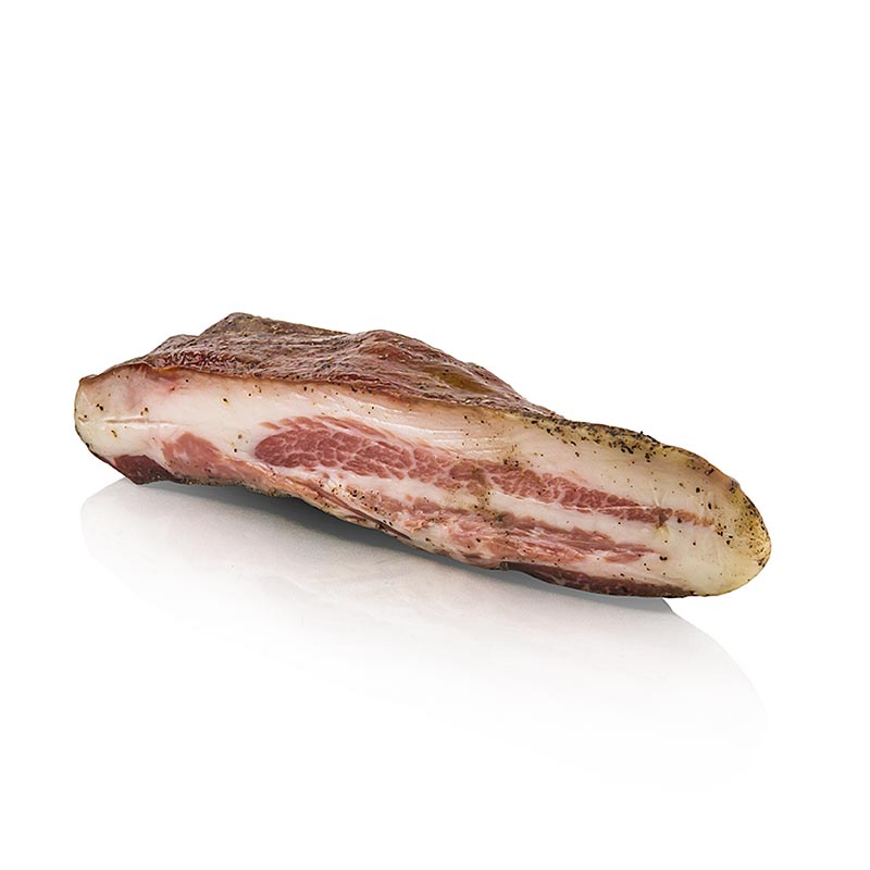 Guanciola - Schweinebacke mit Pfeffer, Montalcino Salumi - ca.1,3 kg - Vakuum Guanciola - Schweinebacke mit Pfeffer, Montalcino Salumi - ca.1,3 kg - Vakuum
