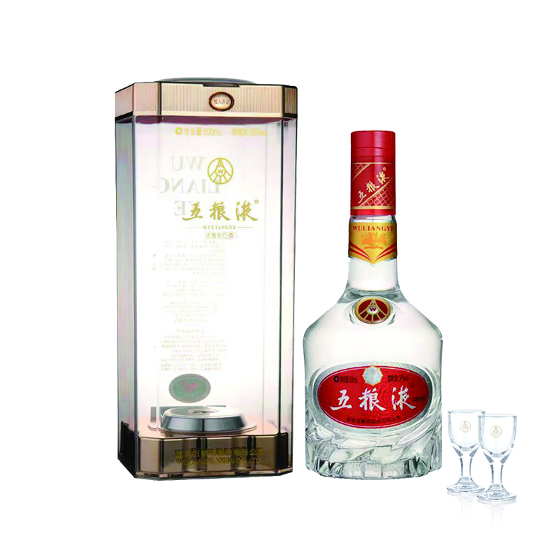 SET Wuliangye Light Baijiu, 39% vol. mit 2 Schnapsgläsern - 500 ml, 3 tlg. - Set SET Wuliangye Light Baijiu, 39% vol. mit 2 Schnapsgläsern - 500 ml, 3 tlg. - Set