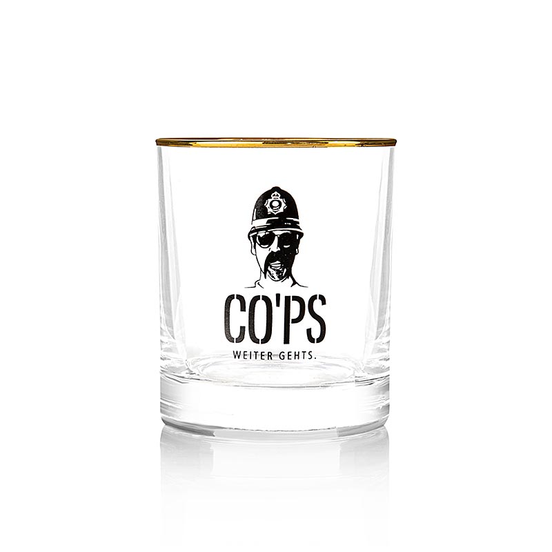 Cops Tumbler met gouden rand, 25cl - 1 stuk - deel