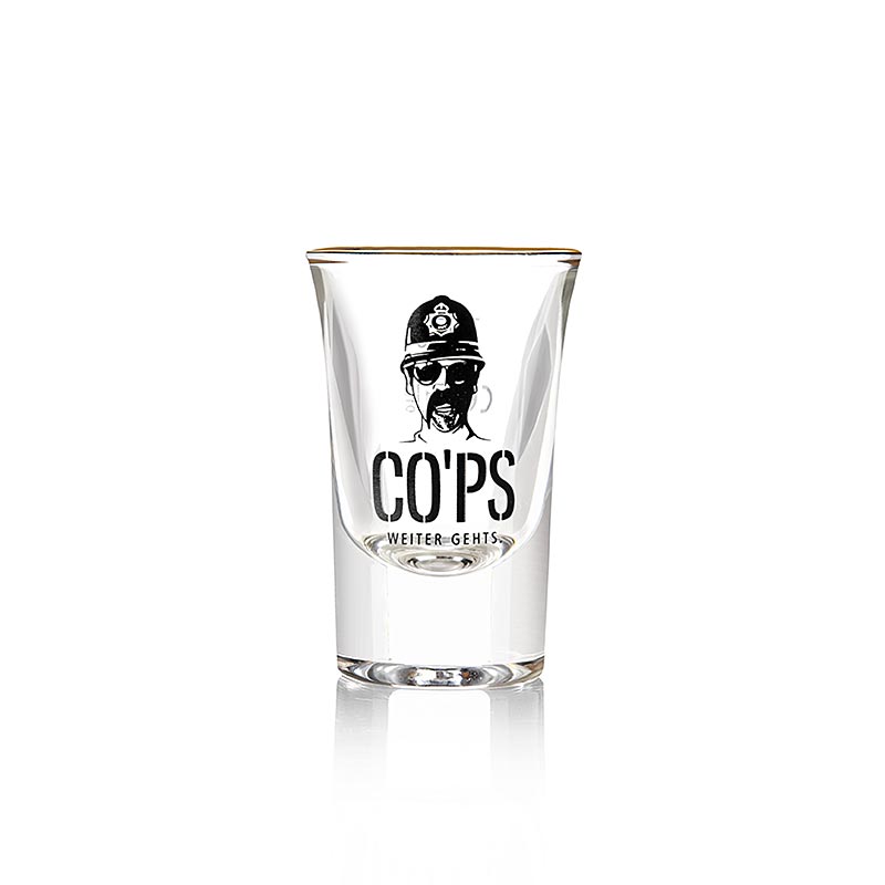 Cops Shotglas 2cl met gouden rand - 20 ml - Glas