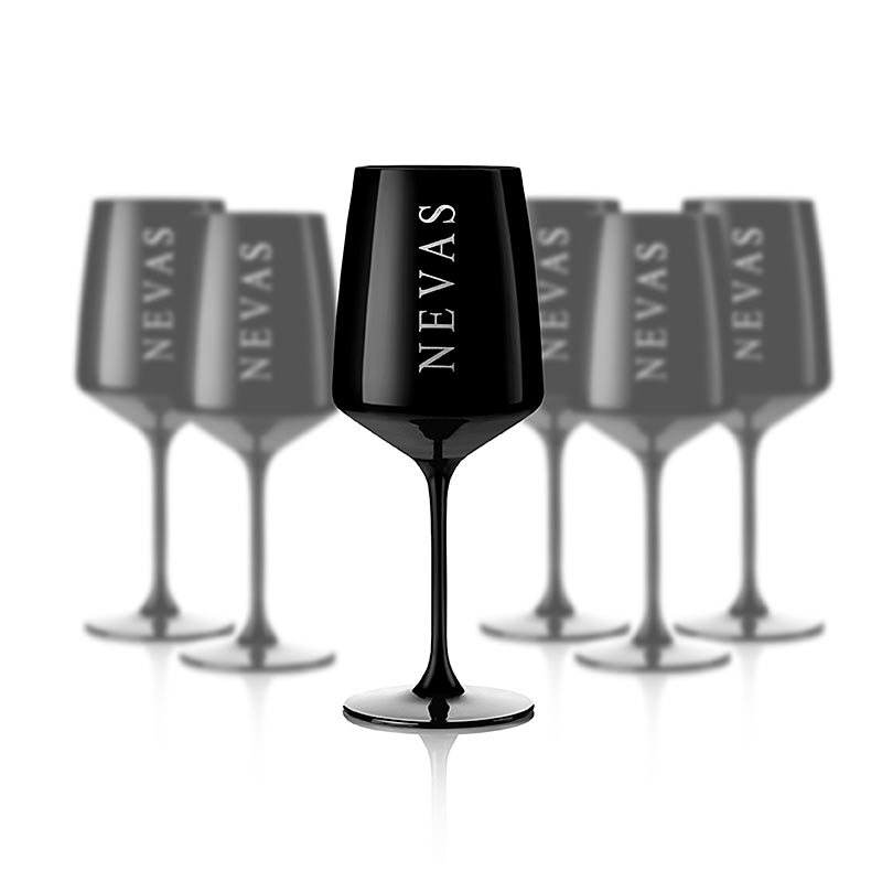 Nevas Water - verres à eau noir - 6 pièces - carton