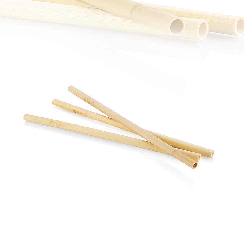 Straws made of reed - long drink - 21cmx8mm, reusable, Paio - 200 pcs - carton