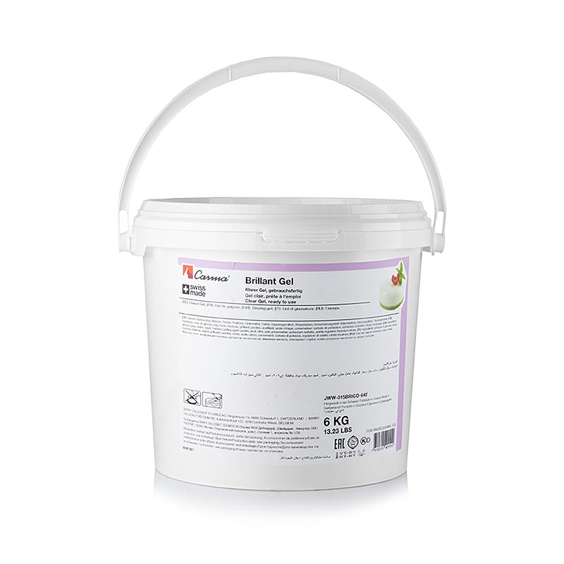 Brilliant gel, klar, gennemsigtig gelering, kan bruges kold - 6 kg - Spand