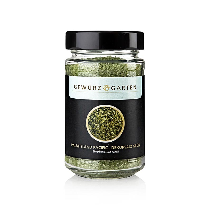 Spice Garden Palm Island Stillehavssalt, dekorativt salt med grønt bambusekstrakt, groft - 220 g - Glas