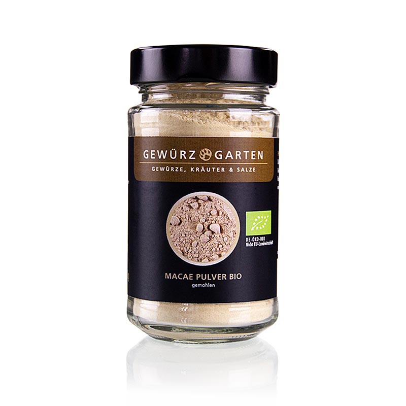 Gewürzgarten Macae Pulver (Maca Pflanze), BIO - 130 g - Glas Gewürzgarten Macae Pulver (Maca Pflanze), BIO - 130 g - Glas
