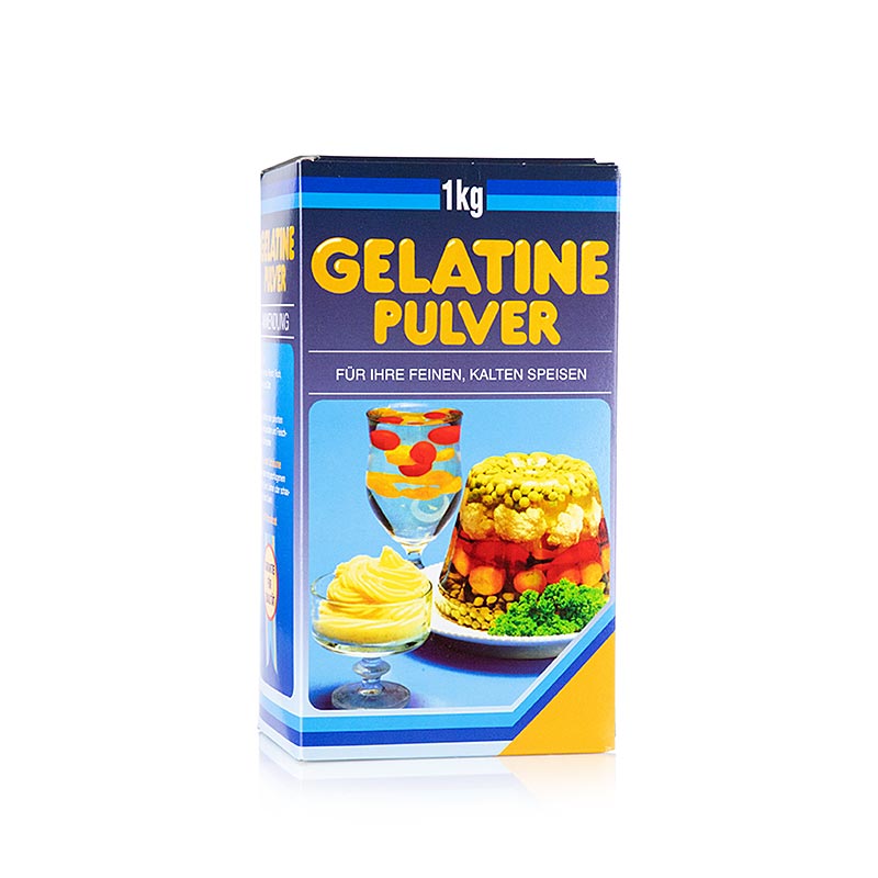 Gelatine Pulver, weiss, 160 Bloom - 1 kg - Beutel