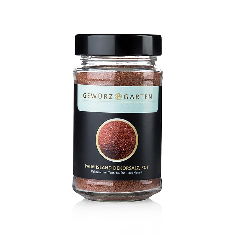 Spice Garden Palm Island Stillehavssalt, dekorativt salt med rødt ler, fint, Hawaii - 220 g - Glas