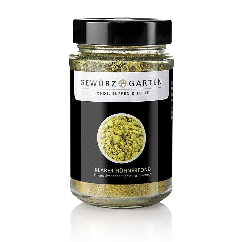 Gewürzgarten Bouillon de poulet clair, poudre instantanée, sans glutamate ajouté - 160g - Verre