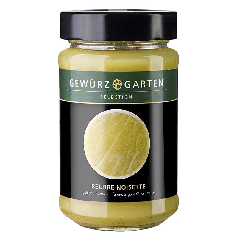 Kruidentuin Beurre Noisette, geklaarde boter, nootachtige smaak - 190 gram - Glas Kruidentuin Beurre Noisette, geklaarde boter, nootachtige smaak - 190 gram - Glas