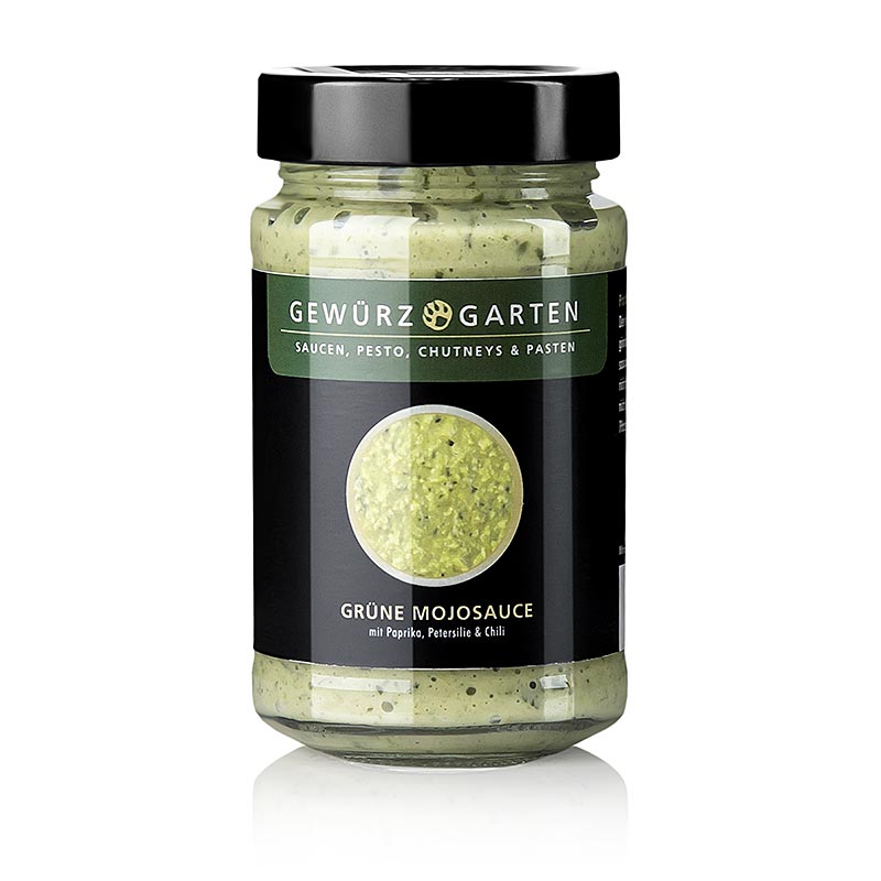 Gewürzgarten Green mojo sauce, with bell pepper, chilli and parsley - 225 ml - Glass