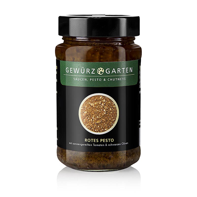 Spice garden Red pesto, with sun-ripened tomatoes and black olives - 225 ml - Glass