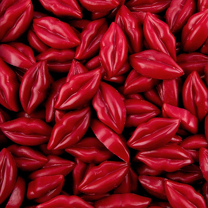 Hot Lips, rode chocolade lippen, 3x1.5cm (77564) - 177 stuks - karton