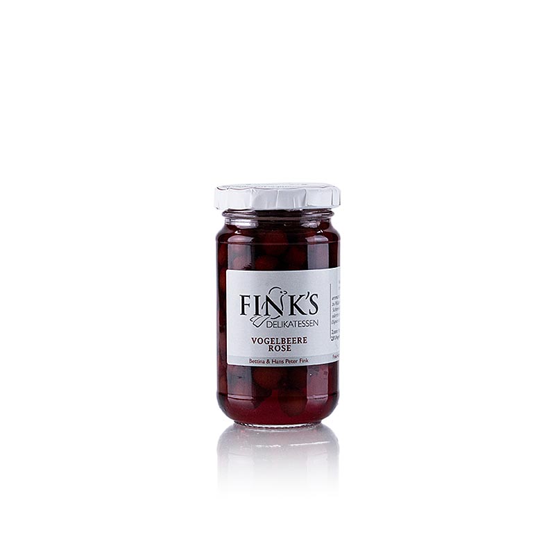 Lijsterbessenroos, met lijsterbessenbrandewijn, Fink`s delicatessen - 210 gram - Glas