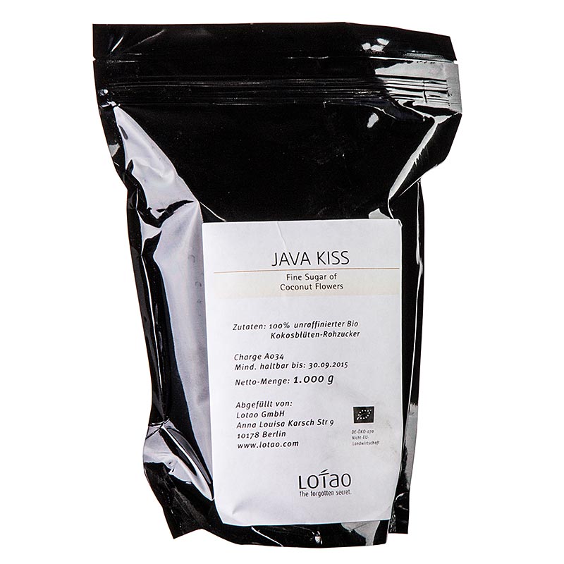 Lotao Java Kiss, Kokosblütenzucker, BIO - 1 kg - Beutel Lotao Java Kiss, Kokosblütenzucker, BIO - 1 kg - Beutel