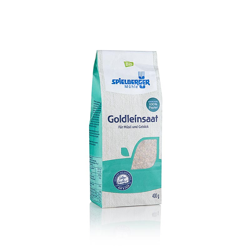 Goldlinseed (graines de lin jaune), Spielberger Mühle, BIO - 400g - sac