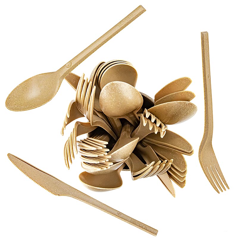 Einweg BBQ Besteckset (10x Lö/Ga/Me) in Pappdose, aus Sägespänen, refork - 30 tlg. - Dose Einweg BBQ Besteckset (10x Lö/Ga/Me) in Pappdose, aus Sägespänen, refork - 30 tlg. - Dose