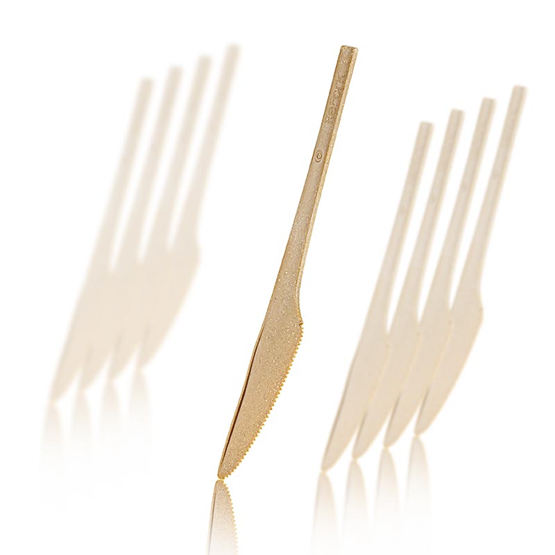 Einweg Messer, aus Sägespänen, refork - 100 St - Beutel Einweg Messer, aus Sägespänen, refork - 100 St - Beutel