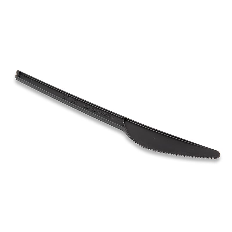 Couteau Naturesse, noir, 168mm, CPLA RÉUTILISABLE - 1 000 pièces - carton