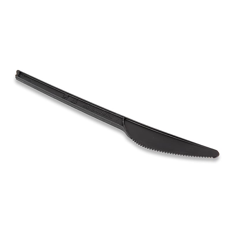 Naturesse kniv, sort, 168 mm, GENANVENDELIGE CPLA - 1.000 stk - karton