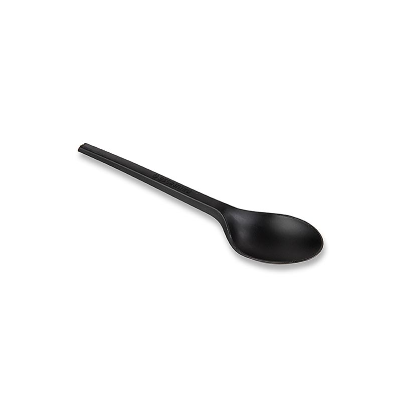 Naturesse coffee spoon, black, 128mm, REUSABLE CPLA - 1,000 pcs - carton