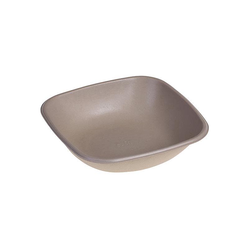 Einweg Naturesse Take Away Bowle (Schale) quad., 17x17x4cm, 500ml - 125 Stück - Karton