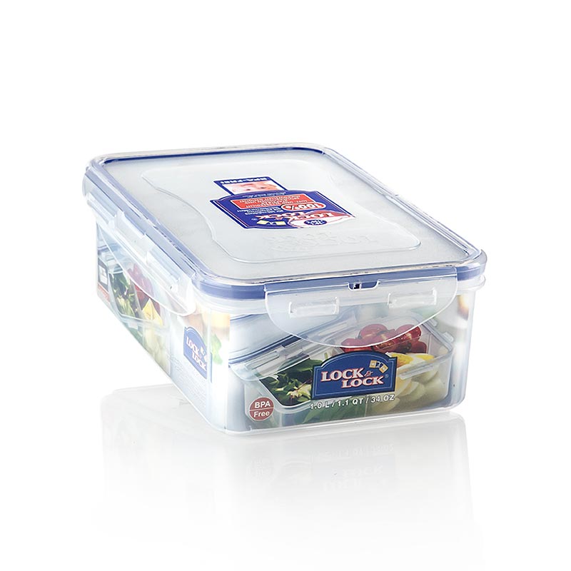 Fresh box Lock and Lock, 1 l, classic, rectangular 205x134x69mm, with 3 compartments - 1 pc - foil