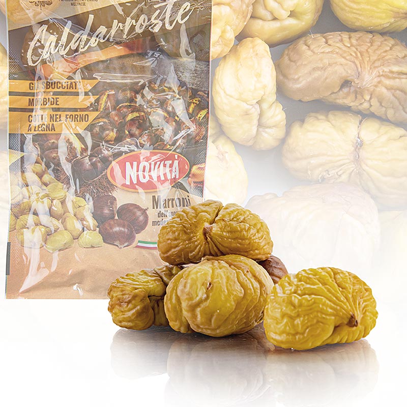 Chestnuts Chestnuts, roasted and peeled, caldar grates - 210g - bag