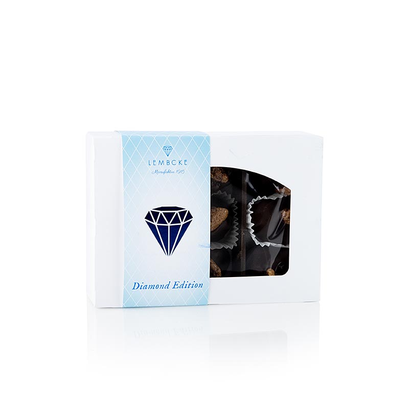 Tea biscuits chocolate nougat diamond, with dark chocolate, Lembcke - 100 g - blister