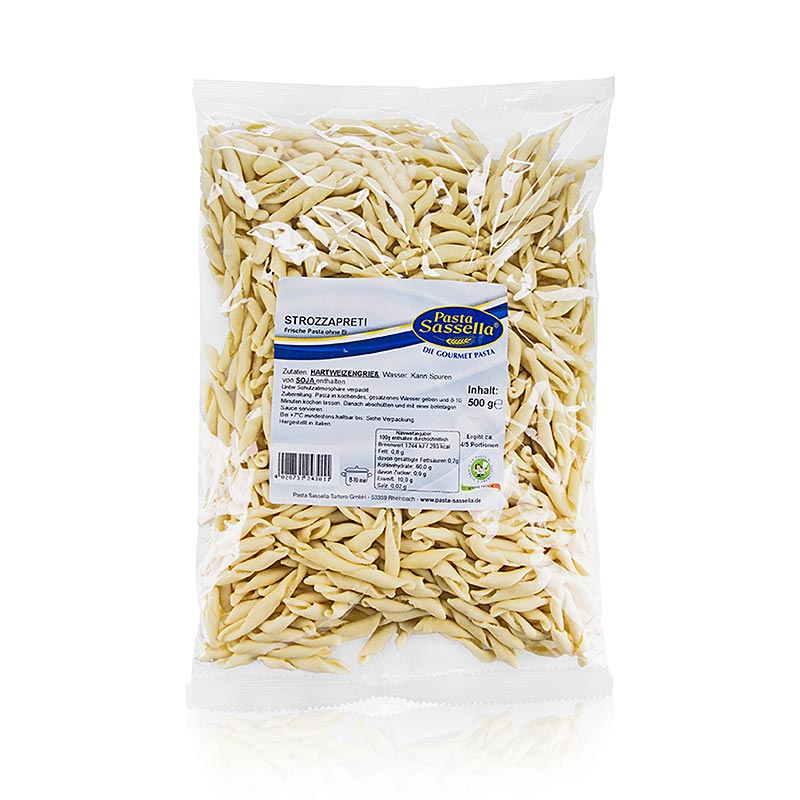 Frisk pasta strozzapreti (præst kvæler), sassella - 500 g - taske