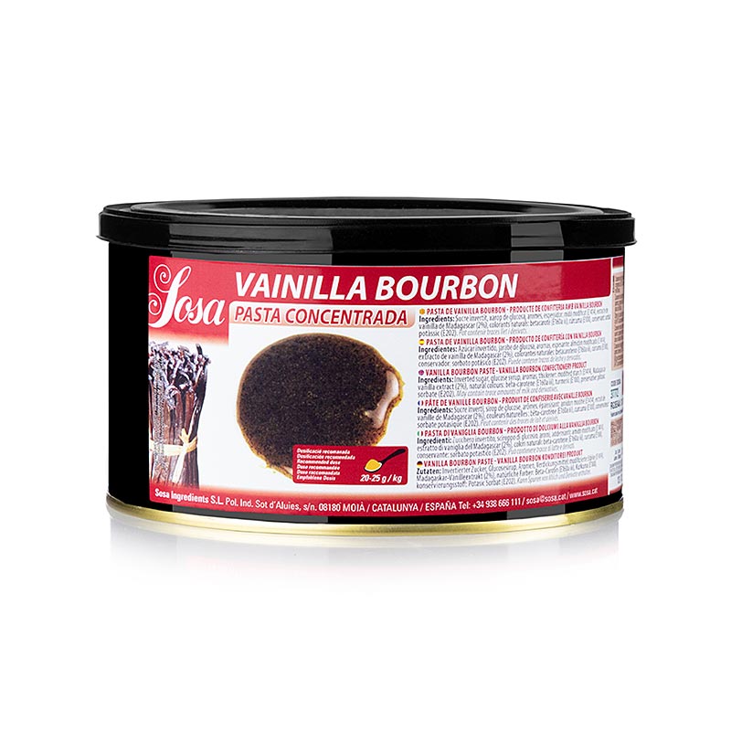 Pâte Sosa - Vanille Bourbon, 1,5 kg, boîte