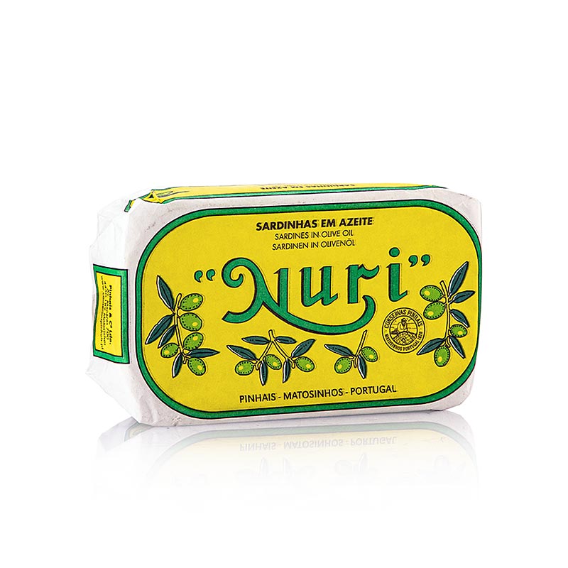 Sardines, entières, à l`huile d`olive, 3-5 pièces, Nuri (Portugal) - 125g - pouvez