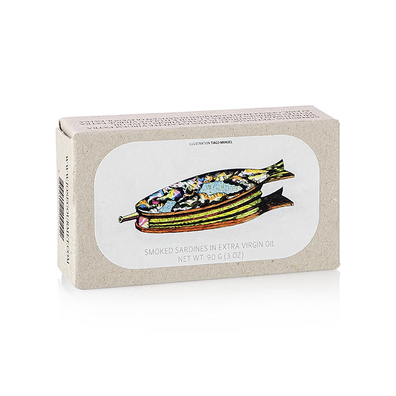 Sardines fumées à l`huile d`olive extra vierge, Jose Gourmet - 90g - pouvez