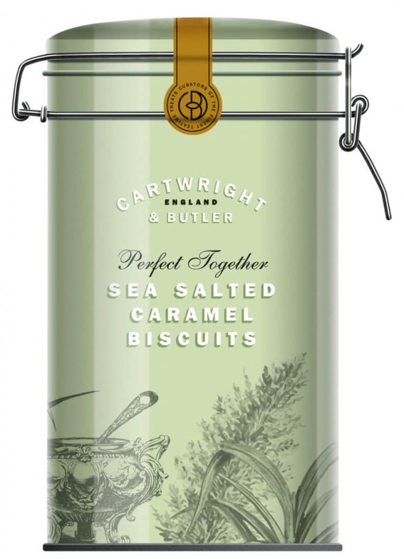 Salted Caramel Biscuits, Tin, Salted Caramel Biscuits, Tin, Cartwright and Butler - 200 g - can