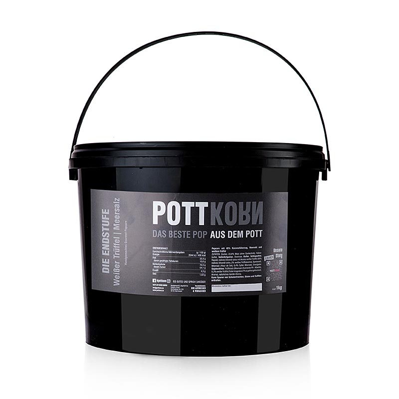 Pottkorn - étape finale, pop-corn à la truffe blanche et au sel de mer - 1 kg - Seau PE